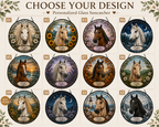 Personalized Horse Portrait Stained Glass Suncatcher