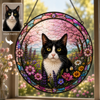 Custom Pet Portrait Stained Glass Suncatcher