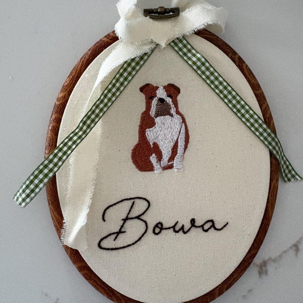 Custom Dog Embroidery Hoop