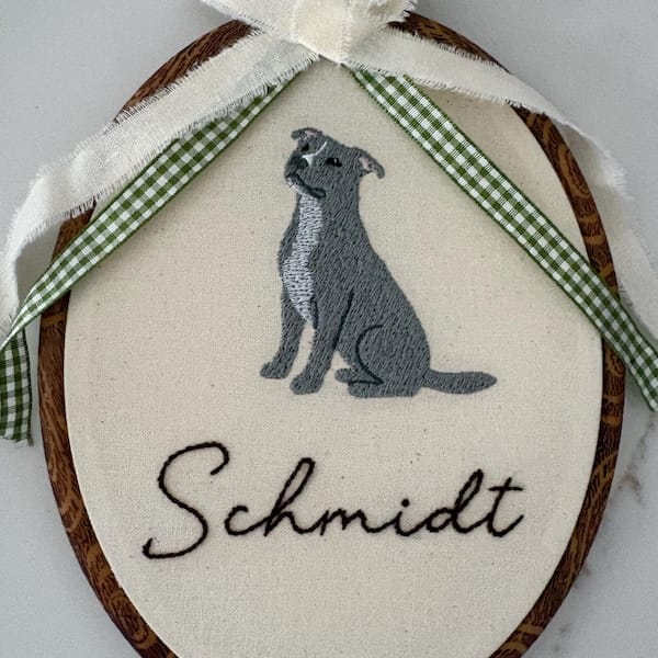 Custom Dog Embroidery Hoop