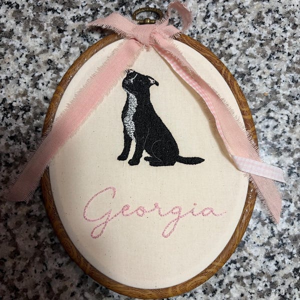 Custom Dog Embroidery Hoop