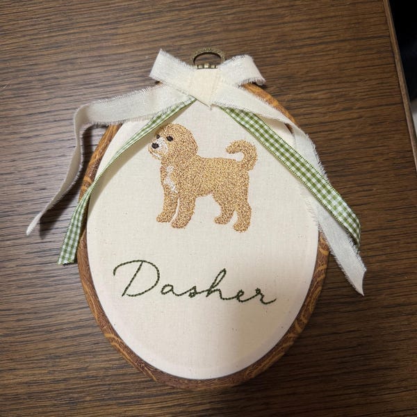 Custom Dog Embroidery Hoop