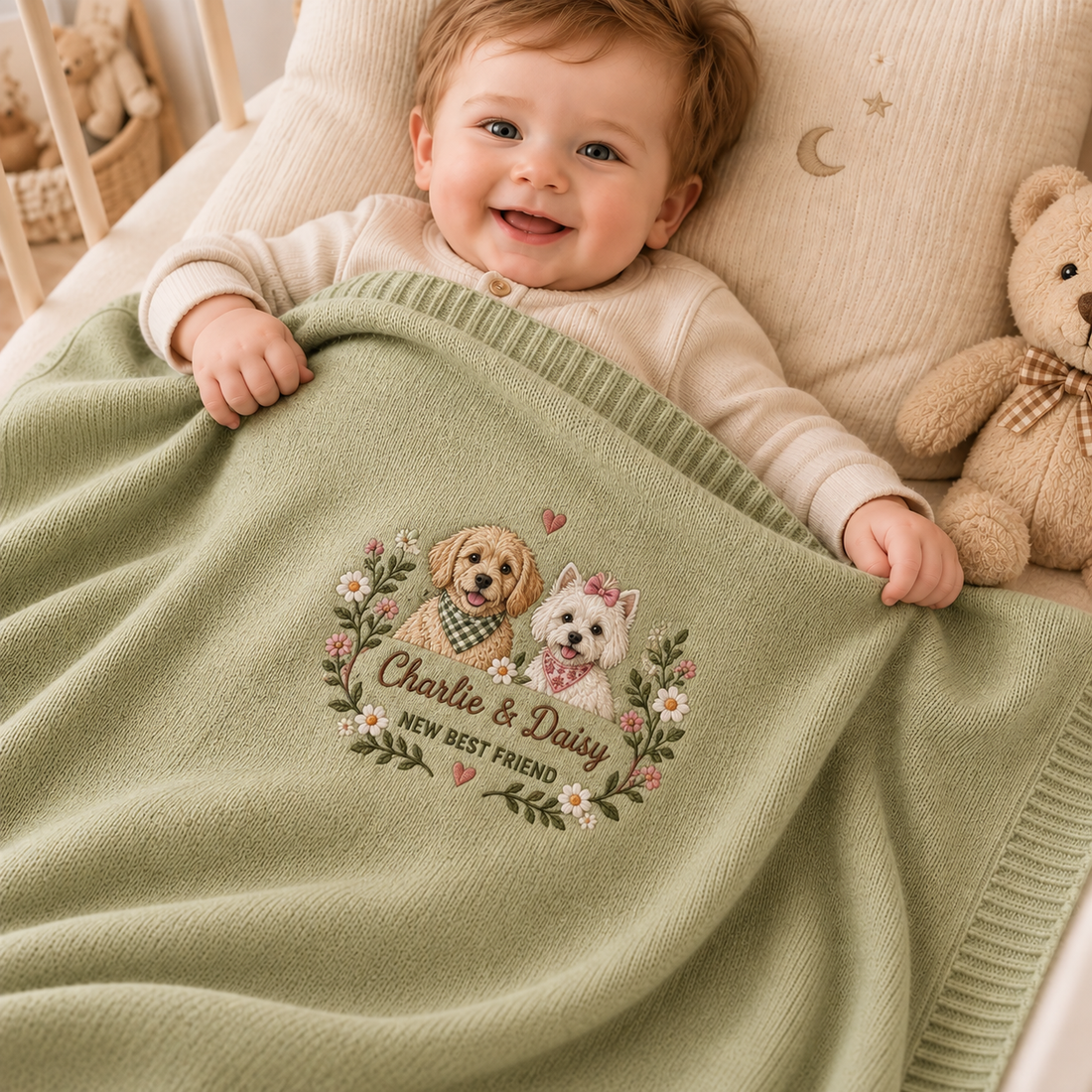 New Best Friend Pet Pregnancy Baby Blanket