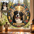 Custom Dog Cat Stained Glass Window Hanging