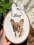 Personalized Pet Portrait Embroidery Hoop Art