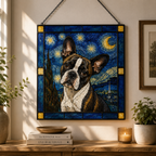 Custom Dog Art Portrait Stained Glass Suncatcher