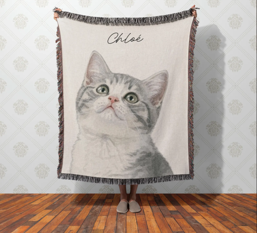 Custom Pet Woven Blanket