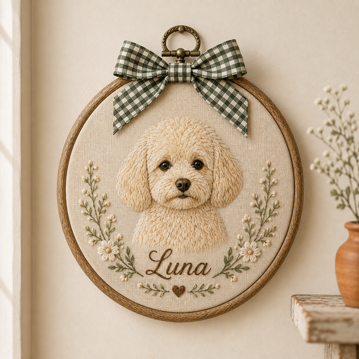 Embroidered Custom Pet Photo Home Decor
