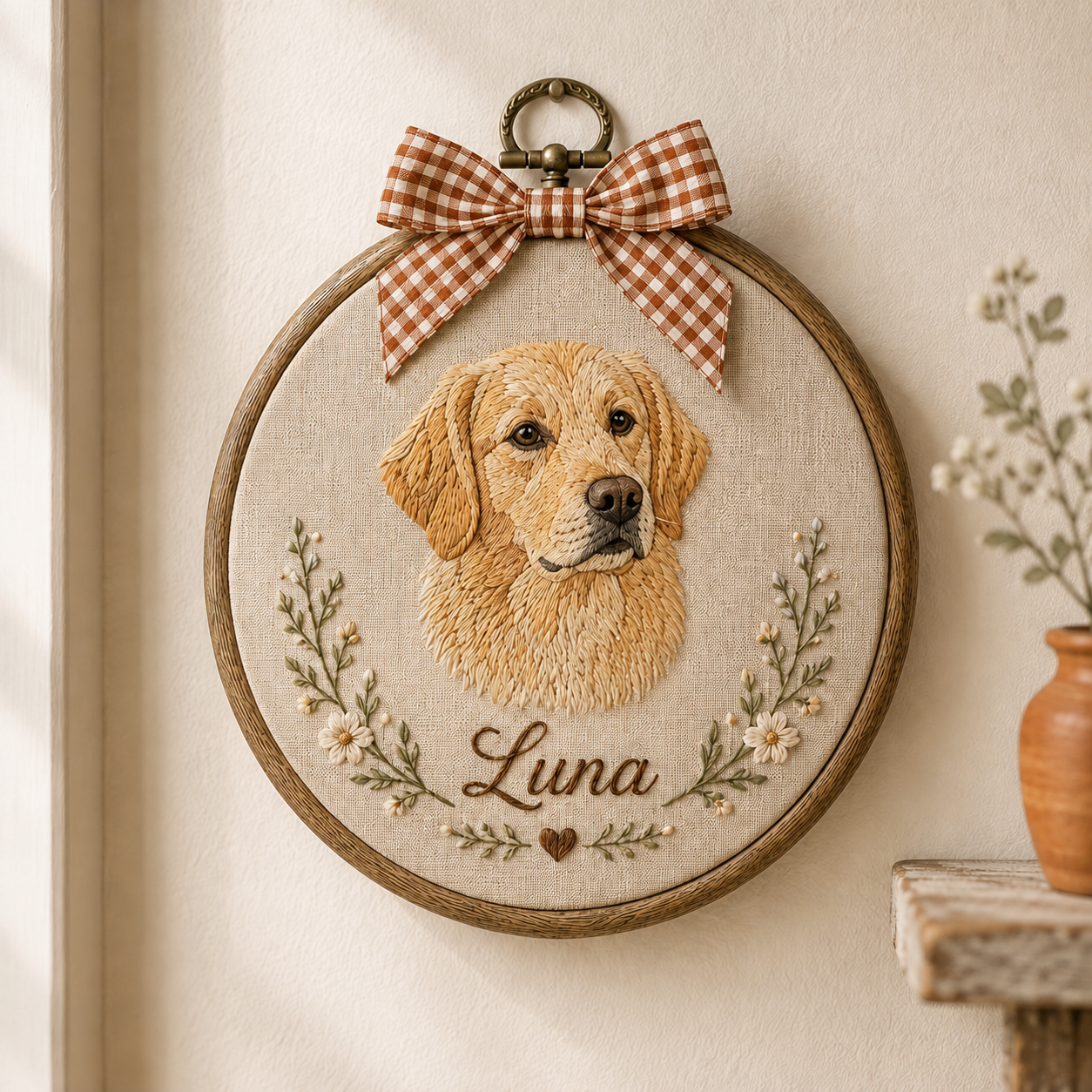 Embroidered Custom Pet Photo Home Decor