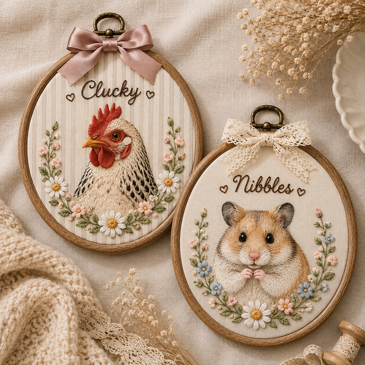 Personalized Pet Embroidery Hoop