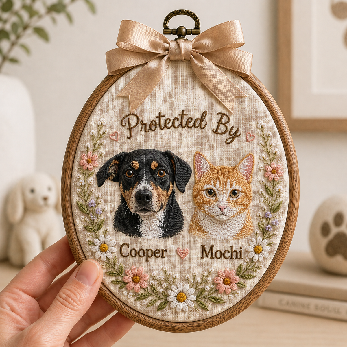 Protected By Dog Cat Nursery Wall Decor