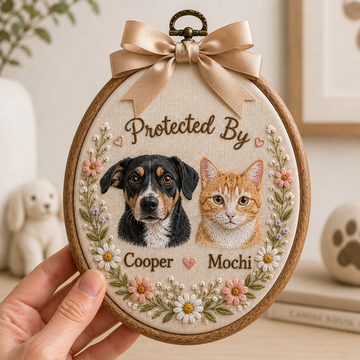 Protected By Dog Cat Nursery Wall Decor