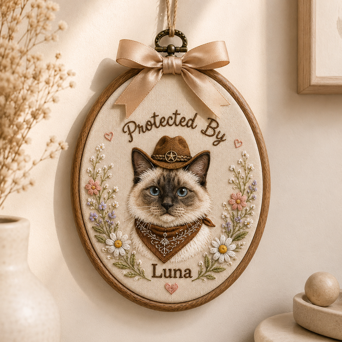 Protected By Dog Cat Nursery Wall Decor