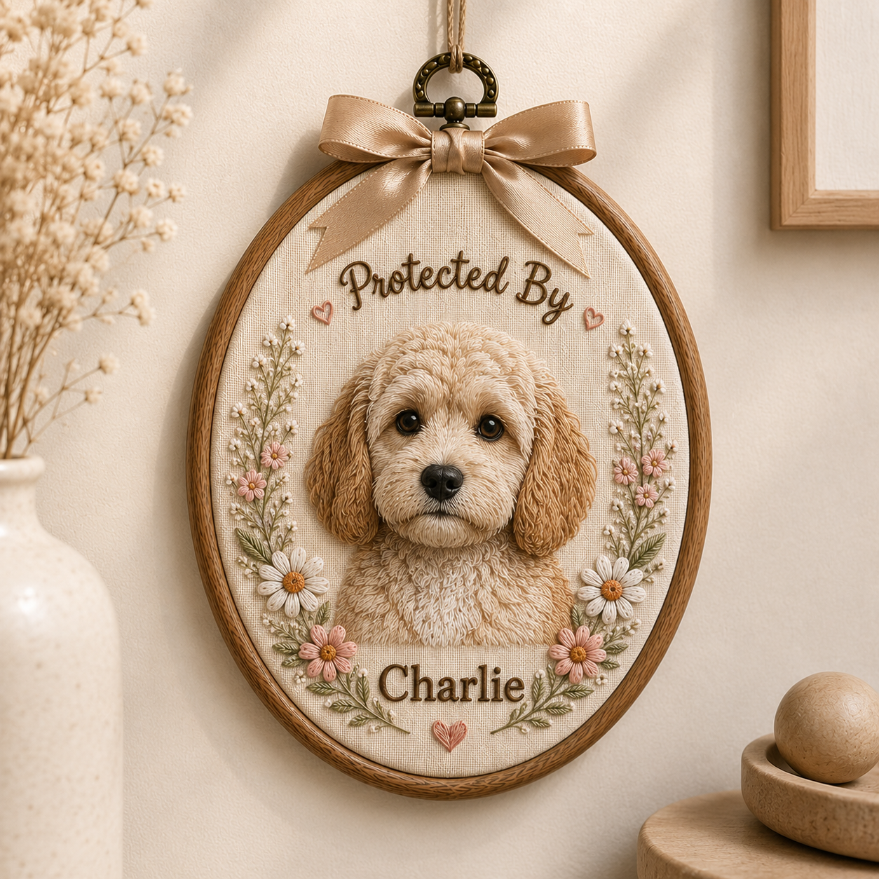 Protected By Dog Cat Nursery Wall Decor