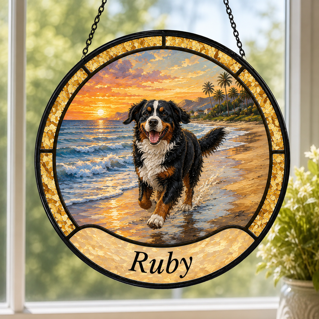 Custom Pet Portrait Art Suncatcher