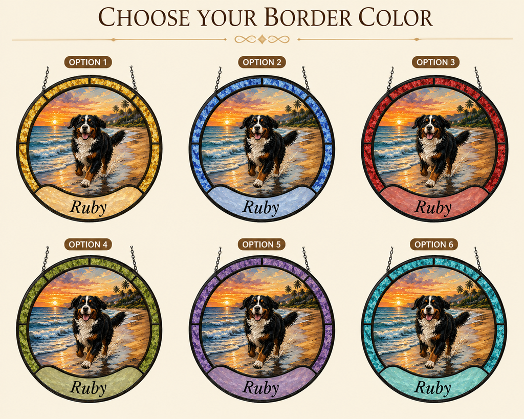 Custom Pet Portrait Art Suncatcher