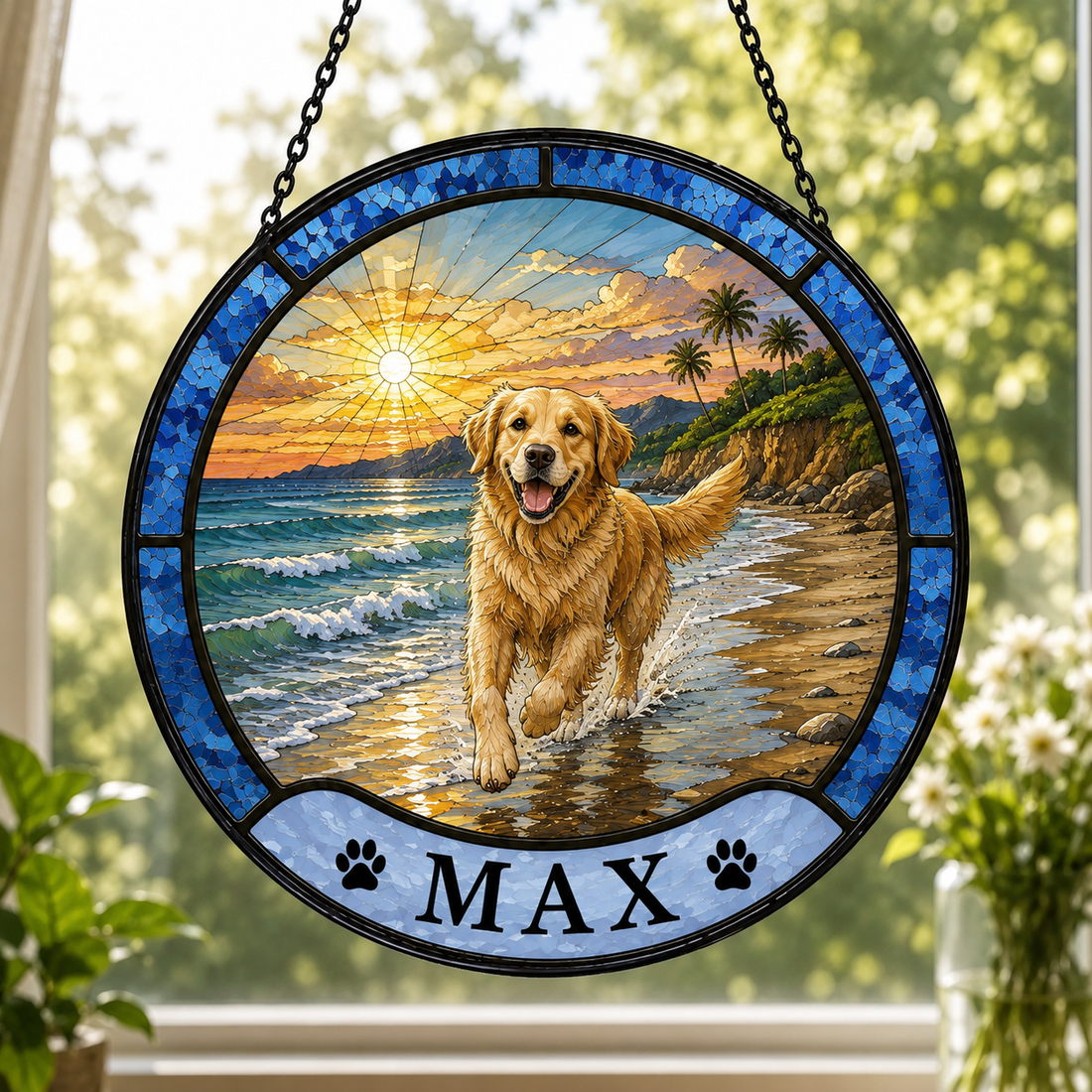 Custom Pet Portrait Art Suncatcher