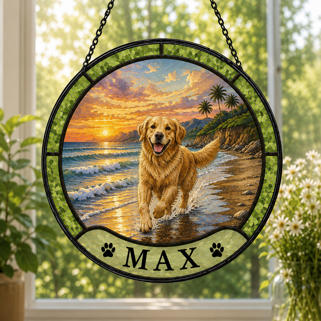 Custom Pet Portrait Art Suncatcher
