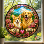 Custom Multiple Pet Stained Glass Suncatcher